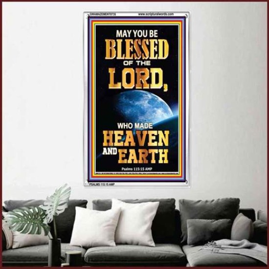 WHO MADE HEAVEN AND EARTH   Encouraging Bible Verses Framed   (GWAMAZEMENT8735)   