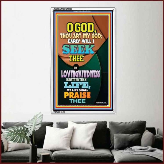 YOUR LOVING KINDNESS IS BETTER THAN LIFE   Biblical Paintings Acrylic Glass Frame   (GWAMAZEMENT9239)   