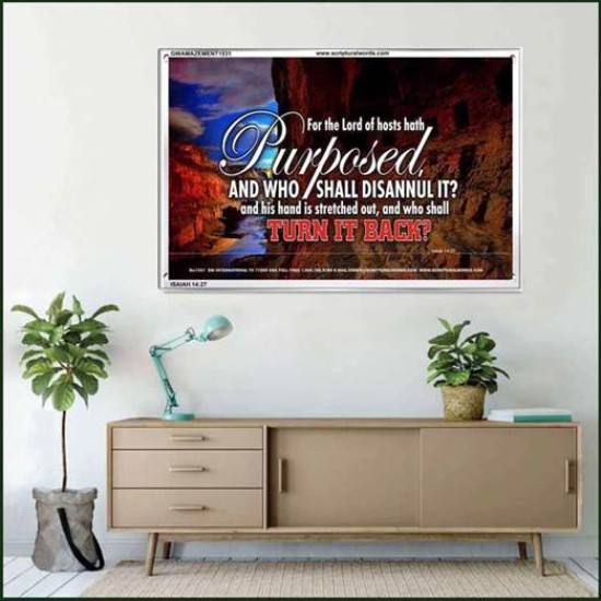WHO SHALL DISANNUL IT   Large Frame Scriptural Wall Art   (GWAMAZEMENT1531)   