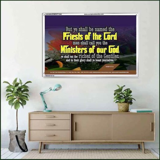 YE SHALL BE NAMED THE PRIESTS THE LORD   Bible Verses Framed Art Prints   (GWAMAZEMENT1546)   