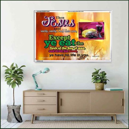 VERY VERY I SAY UNTO YOU   Framed Office Wall Decoration   (GWAMAZEMENT2061)   