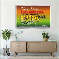 VERILY VERILY   Scripture Art Prints Framed   (GWAMAZEMENT3838)   "24X32"