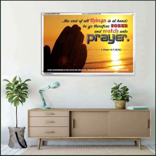 WATCH AND PRAY   Christian Wall Art Poster   (GWAMAZEMENT3887)   