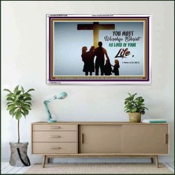 WORSHIP CHRIST   Christian Framed Art   (GWAMAZEMENT4349)   "24X32"