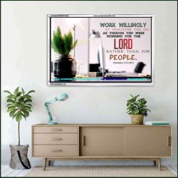 WORKING AS FOR THE LORD   Bible Verse Frame   (GWAMAZEMENT4356)   "24X32"