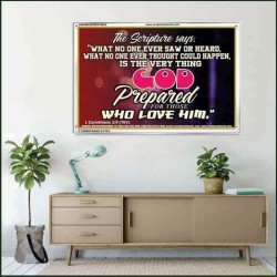 WHAT GOD HAS PREPARED FOR US   Wall Dcor   (GWAMAZEMENT6642)   "24X32"