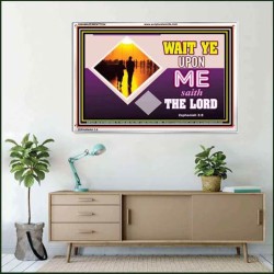 WAIT UPON THE LORD   Custom Frame Scripture   (GWAMAZEMENT7534)   "24X32"