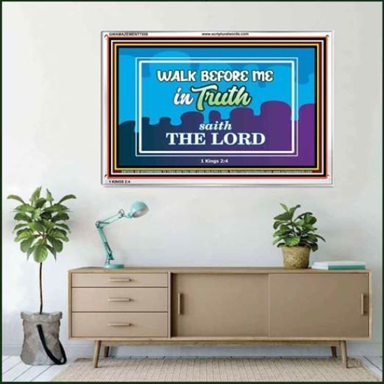 WALK IN TRUTH   Unique Bible Verse Framed   (GWAMAZEMENT7558)   