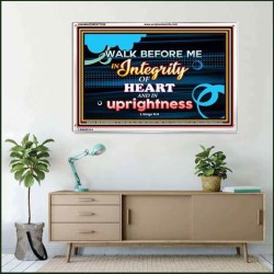 WALK IN INTEGRITY   Unique Bible Verse Frame   (GWAMAZEMENT7559)   "24X32"