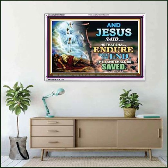 YE SHALL BE SAVED   Unique Bible Verse Framed   (GWAMAZEMENT8421)   