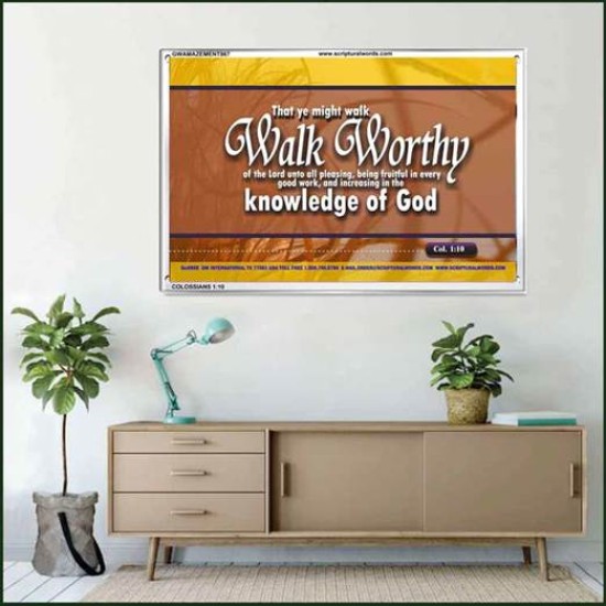 WALK WORTHY   Encouraging Bible Verses Framed   (GWAMAZEMENT867)   