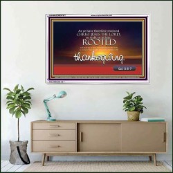 ABOUNDING THEREIN WITH THANKGIVING   Inspirational Bible Verse Framed   (GWAMAZEMENT877)   "24X32"