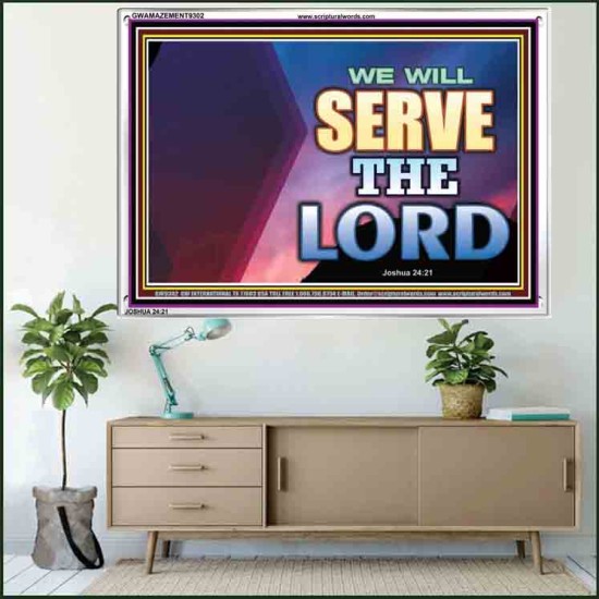 WE WILL SERVE THE LORD   Frame Bible Verse Art    (GWAMAZEMENT9302)   