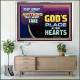 WHAT IS GOD'S PLACE IN YOUR HEART   Large Framed Scripture Wall Art   (GWAMAZEMENT9379)   