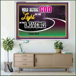 WALK BEFORE GOD IN THE LIGHT OF LIVING   Christian Artwork   (GWAMAZEMENT9450)   "24X32"