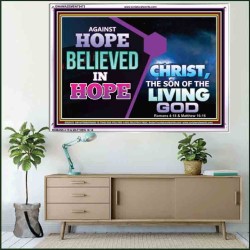 AGAINST HOPE BELIEVED IN HOPE   Bible Scriptures on Forgiveness Frame   (GWAMAZEMENT9473)   "24X32"