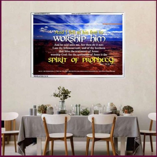 WORSHIP HIM   Custom Framed Bible Verse   (GWAMAZEMENT1511)   