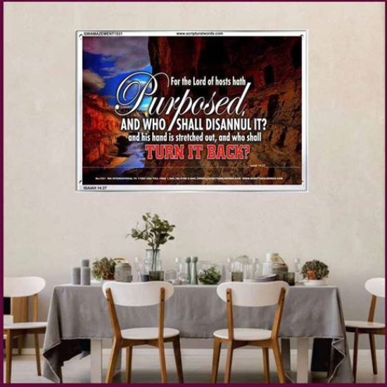 WHO SHALL DISANNUL IT   Large Frame Scriptural Wall Art   (GWAMAZEMENT1531)   