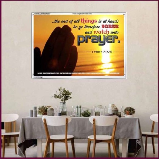 WATCH AND PRAY   Christian Wall Art Poster   (GWAMAZEMENT3887)   