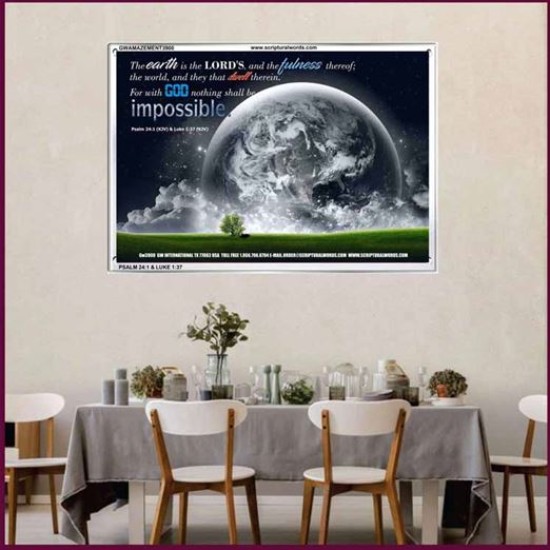 WITH GOD NOTHING SHALL BE IMPOSSIBLE   Contemporary Christian Print   (GWAMAZEMENT3900)   