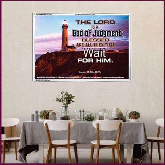 A GOD OF JUDGEMENT   Framed Bible Verse   (GWAMAZEMENT6484)   