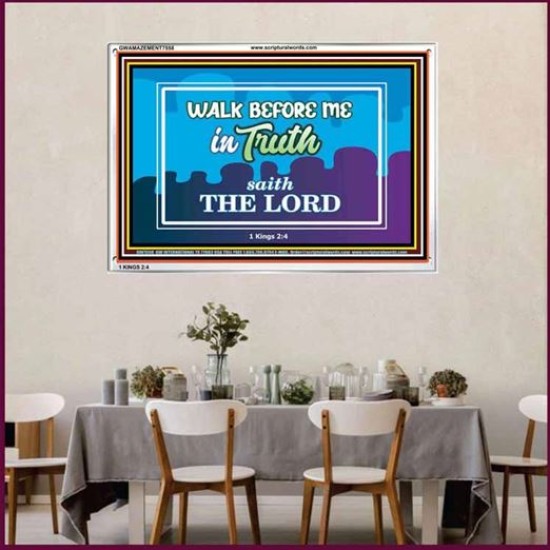 WALK IN TRUTH   Unique Bible Verse Framed   (GWAMAZEMENT7558)   