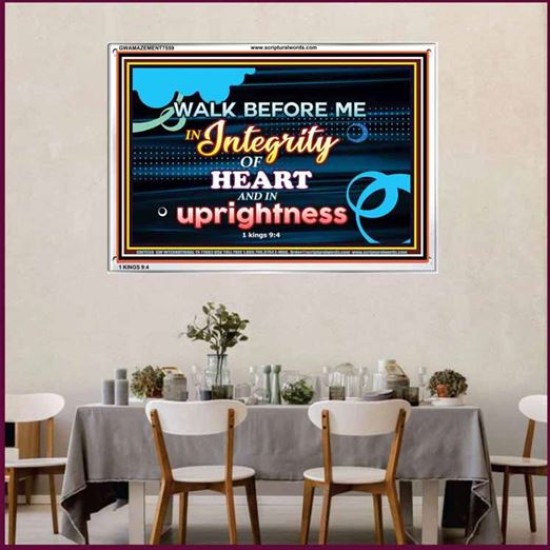 WALK IN INTEGRITY   Unique Bible Verse Frame   (GWAMAZEMENT7559)   