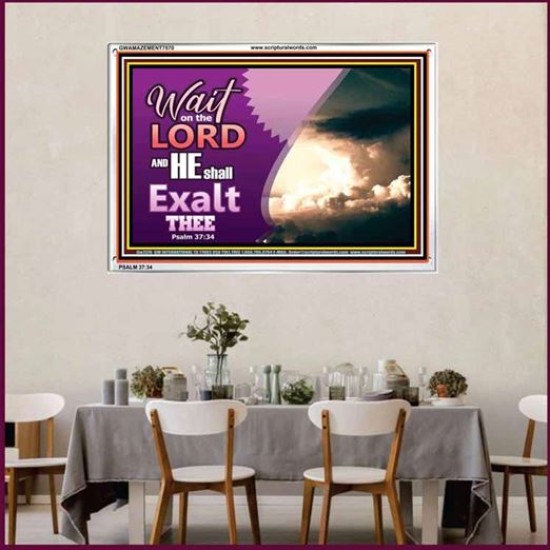 WAIT ON THE LORD   Framed Bible Verses   (GWAMAZEMENT7570)   