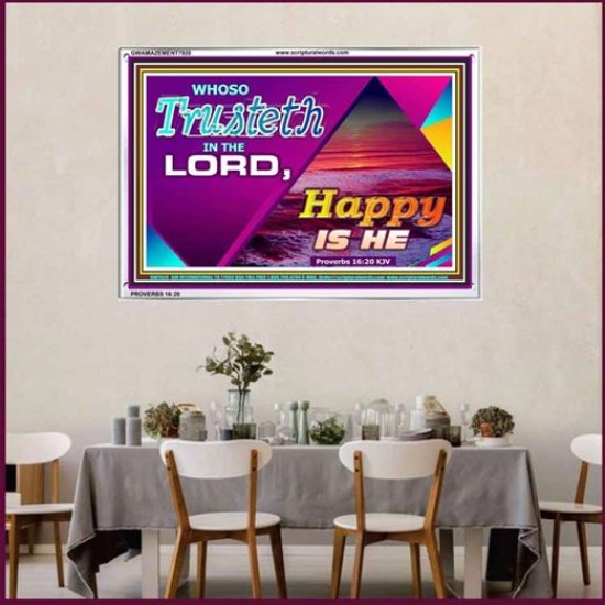 TRUST IN THE LORD   Framed Bedroom Wall Decoration   (GWAMAZEMENT7920)   