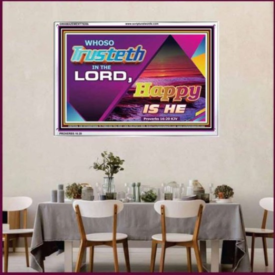 TRUST IN THE LORD   Framed Children Room Wall Decoration   (GWAMAZEMENT7920b)   