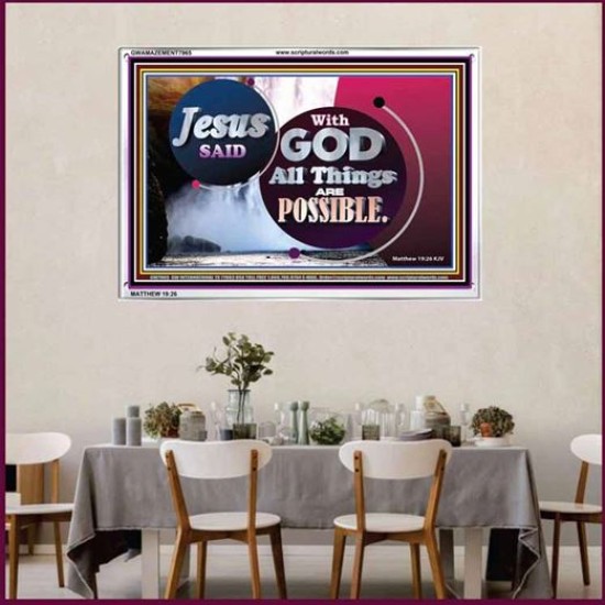 ALL THINGS ARE POSSIBLE   Decoration Wall Art   (GWAMAZEMENT7965)   