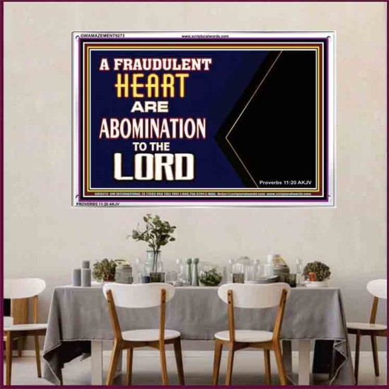 WHAT ARE ABOMINATION TO THE LORD   Large Framed Scriptural Wall Art   (GWAMAZEMENT9273)   