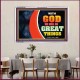 WITH GOD WE WILL DO GREAT THINGS   Large Framed Scriptural Wall Art   (GWAMAZEMENT9381)   