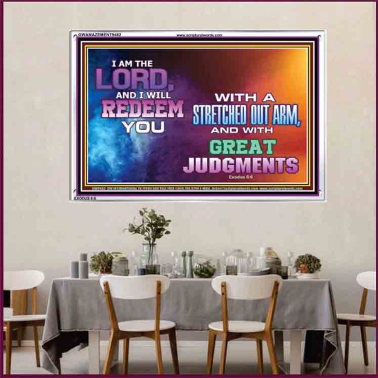 A STRETCHED OUT ARM   Bible Verse Acrylic Glass Frame   (GWAMAZEMENT9482)   