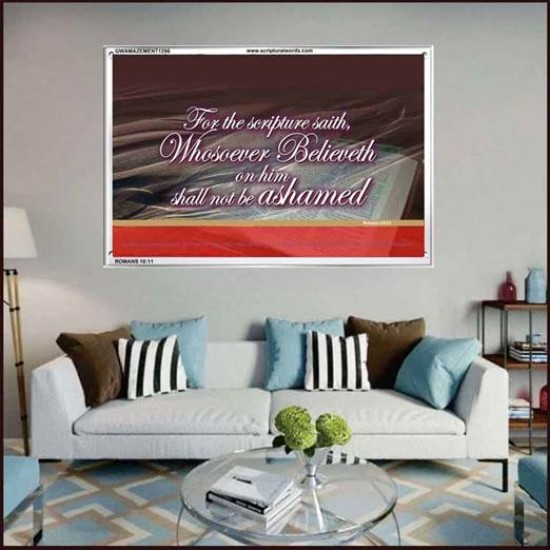 WHOSOEVER BELIEVETH   Custom Framed Scriptural ArtWork   (GWAMAZEMENT1296)   