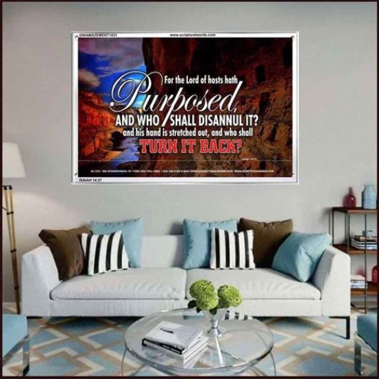 WHO SHALL DISANNUL IT   Large Frame Scriptural Wall Art   (GWAMAZEMENT1531)   