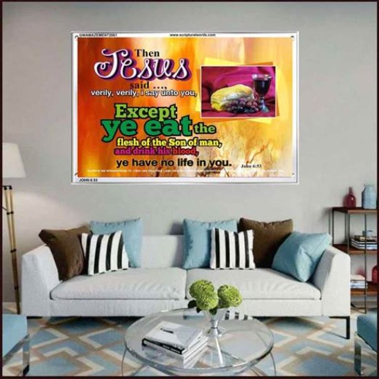 VERY VERY I SAY UNTO YOU   Framed Office Wall Decoration   (GWAMAZEMENT2061)   