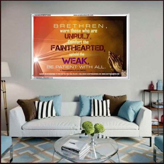 UPHOLD THE WEAK   Inspirational Wall Art Frame   (GWAMAZEMENT4008)   