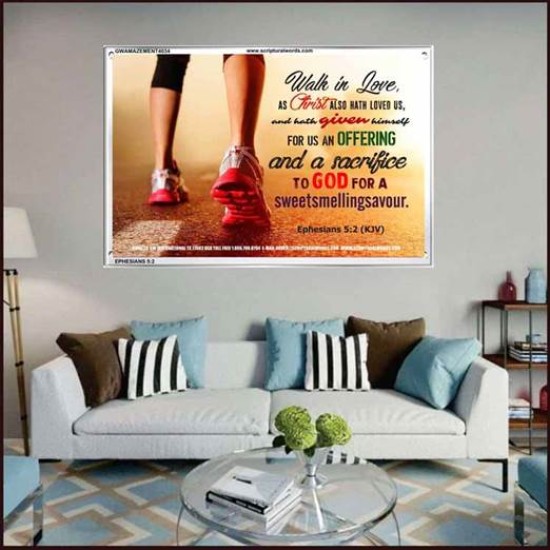 WALK IN LOVE   Christian Paintings Acrylic Glass Frame   (GWAMAZEMENT4034)   