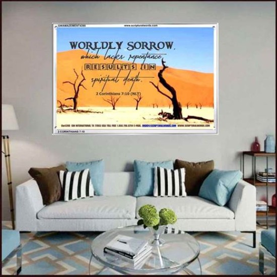 WORDLY SORROW   Custom Frame Scriptural ArtWork   (GWAMAZEMENT4390)   