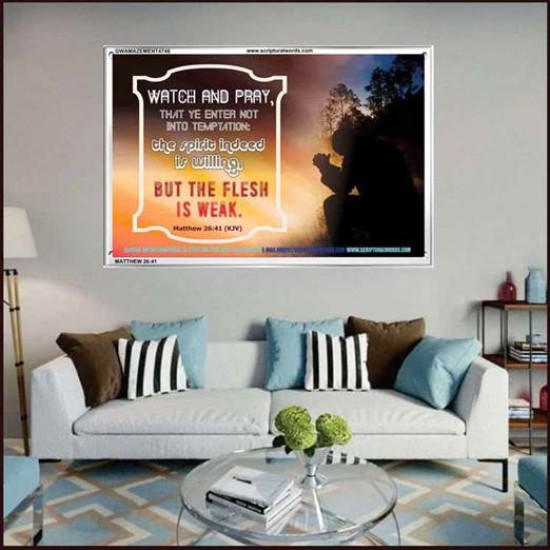 WATCH AND PRAY   Scripture Art Prints Framed   (GWAMAZEMENT4746)   