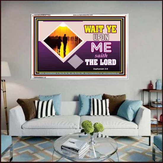 WAIT UPON THE LORD   Custom Frame Scripture   (GWAMAZEMENT7534)   