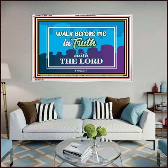 WALK IN TRUTH   Unique Bible Verse Framed   (GWAMAZEMENT7558)   