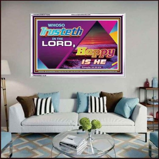 TRUST IN THE LORD   Framed Children Room Wall Decoration   (GWAMAZEMENT7920b)   