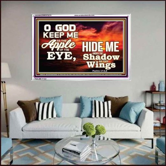 UNDER THE SHADOW OF THY WINGS   Frame Scriptural Wall Art   (GWAMAZEMENT8275)   