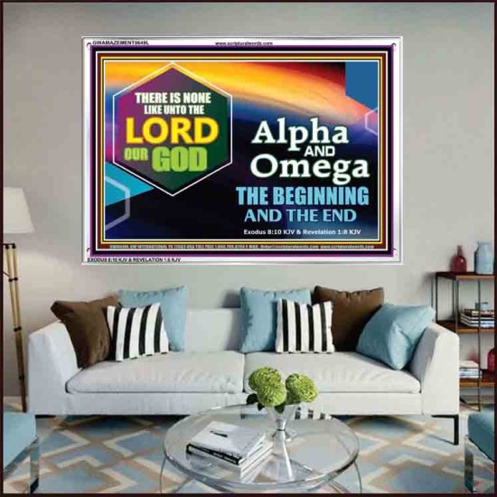 ALPHA AND OMEGA   Christian Quotes Framed   (GWAMAZEMENT8649L)   