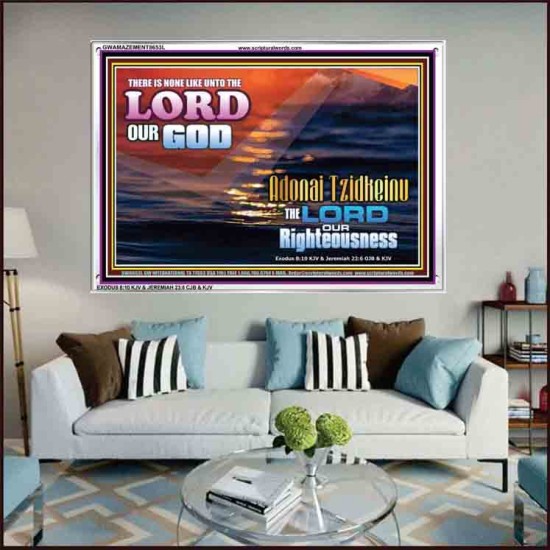 ADONAI TZIDKEINU - LORD OUR RIGHTEOUSNESS   Christian Quote Frame   (GWAMAZEMENT8653L)   
