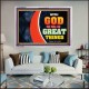 WITH GOD WE WILL DO GREAT THINGS   Large Framed Scriptural Wall Art   (GWAMAZEMENT9381)   