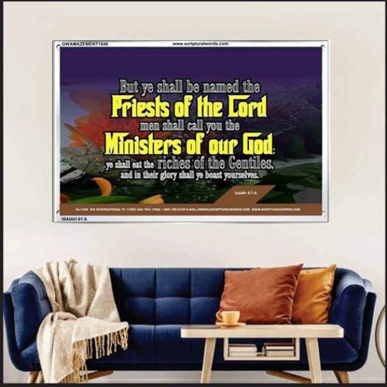 YE SHALL BE NAMED THE PRIESTS THE LORD   Bible Verses Framed Art Prints   (GWAMAZEMENT1546)   