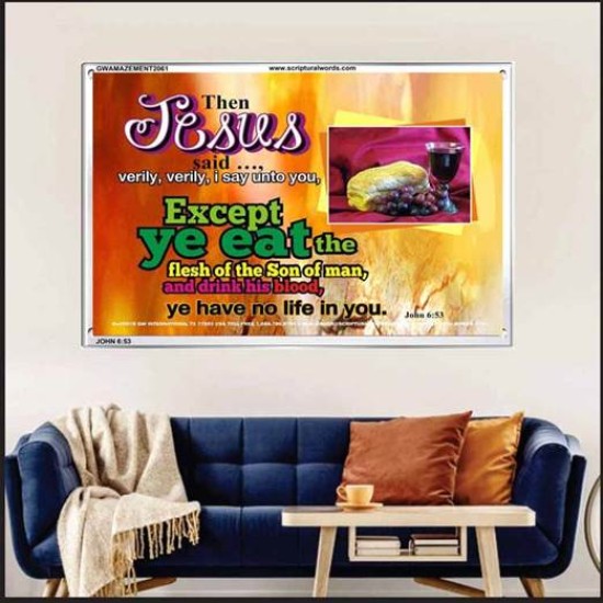 VERY VERY I SAY UNTO YOU   Framed Office Wall Decoration   (GWAMAZEMENT2061)   